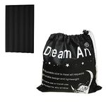 Dream Art Anywhere Portable Blackout Curtain/Adjustable Blackout Shades/Temporary Blackout Blinds with Suction Cups for Nursery,Children Kids Bedroom Travel Use,Black,1 pc W52xL72Inch(132X183cm)