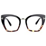 Zeelool Women's Cat Eye Glasses Frame for Women Lulu VFP0255 Multicoloured Size: L