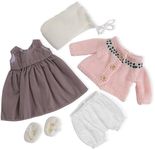 BlissfulPixie Handmade Waldorf Doll Clothes 12 inch Clothing Set with Pretty Box Girl Christmas Birthday Gift-Malvina's Clothes Accessories