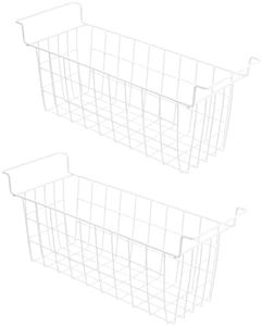 Homics Chest Freezer Baskets 20.5 Inch, Chest Freezer Organizer Bins Metal Wire Storage Baskets with Hanging Handles for Deep Freezer, Set of 2