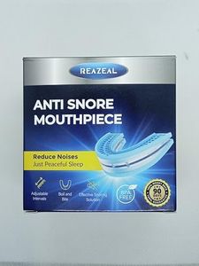 Anti Snore Mouthpiece – Adjustable Oral Device for Adults (18+) Designed to Help Reduce Snoring, Reusable with Retainer Case (1 Pack, Blue)