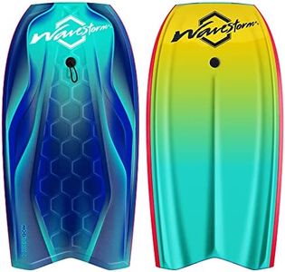 Wave Storm 42.5in Performance Foam Bodyboard with Sector Fin Channel Bottom,Blue