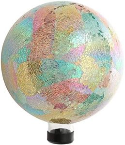 Glass Gazing Ball 10 inch Mosaic Gazing Ball Colorful Globe for Outdoor Garden and Home Decor