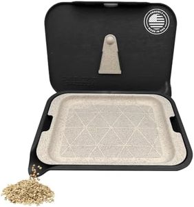 Santa Cruz Shredder Tray Kit With Spout For Easy Filling Smooth Rounded Edges - Small(Black)