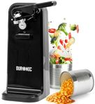 Duronic Electric Tin Can Opener CO40 Automatic Tin Openers with Knife Sharpener & Bottle Opener 50W Magnetic Electrical Can Openers One Touch Canopener for Arthritis Elderly Seniors