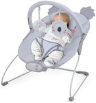 Maxmass Baby Bouncer, Infant Swing Chair with Music, Vibration, Detachable Toy Bar, Machine Washable Cover & Safety Belt, Portable Newborn Rocker for 0-6 Months