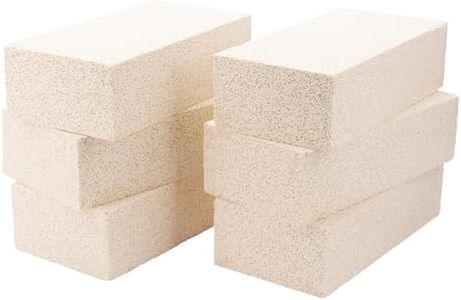 6 Pieces Insulating Fire Brick for Ovens, Kilns, Fireplaces, Forges 9" x 4.5" x 2.5" 2300F Rated Insulating Fire Bricks