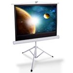 Pyle Portable Projector Screen Tripod Stand - Mobile Projection Screen, Lightweight Carry & Durable Easy Pull Assemble System for Schools Meeting Conference Indoor Outdoor Use, 40 Inch(PRJTP42)