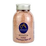 Absolute Aromas Relaxation Fine Himalayan Bath Salt 300g - Natural Pink Fine Himalayan Salt Infused with 100% Pure Essential Oils of Bergamot, Clary Sage, Lavender and Petitgrain