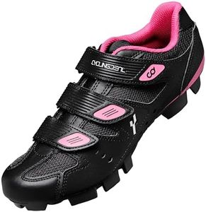 CyclingDeal Mountain Bicycle Bike Women's MTB Cycling Shoes Black Compatible with Shimano SPD and CrankBrothers Cleats | Size 39