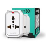 Sturlite Alyx 3 Pin Plug| Universal AC Travel Adapter| ABS Strong Body Socket (Pack of 1)