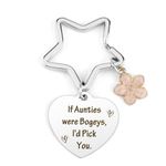 Hoosmoon Funny Auntie Gifts from Nephew Niece, Auntie Keyring, Auntie Christmas Gifts, Auntie Presents, Auntie Birthday Gifts - If Aunties were Bogeys, I'd Pick You