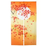 LIGICKY Japanese Noren Long Type Doorway Curtain Door Tapestries for Home Decoration 33.5 x 59 inch (Autumn Maple Leaves and Full Moon)