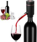 Vin Fresco Electric Wine Dispenser and Red Wine Aerator - One Button Electric Wine Aerator - Built in Wine Pourer Spout Aerator - Pumps and Dispenses Wine, Fits Most Bottles (Black & Rose Gold)