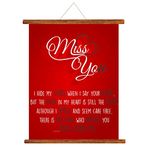 TheYaYaCafe Valentines Day Miss You Greeting Card Gift for Girlfriend Wife Boyfriend Husband No One Misses You More Than Me Scroll - 12 x 16