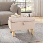 INMOZATA Linen Fabric Footstool Sto