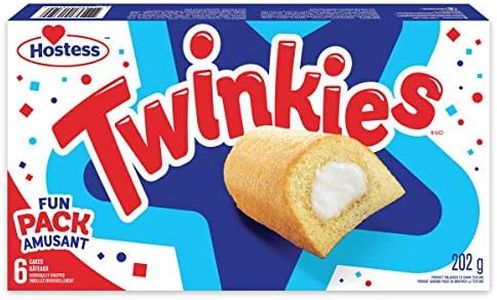 Hostess Twinkies Cakes with Creamy Filling, Cake Snacks, Contains 6 cakes (Individually Wrapped)