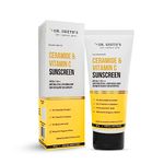 Dr. Sheth's Ceramide & Vitamin C Sunscreen SPF 50+ PA+++ | One Step Routine for Summer | Non-Greasy, Quick-Absorbing | Zero White Cast | For Women & Men | UVA UVB Sun Protection | 80g