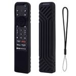 Caldipree Silicone Case Cover Compatible with Sony Smart TV 2023 Series Voice Remote RMF-TX910U [Remote NOT Included] (Black)