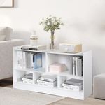 PACHIRA E-Commerce 5 Cube Bookcase White, 2 Tier Toy Storage Organizer Open Cabinet Display Bookshelf for Kid's Playroom, Living Room, Bedroom, Classroom