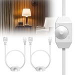 DoRight Lamp Dimmer Switches Light Dimmer Plug for 110V 100 Watt MAX Table Top Plug in Dimmer for Dimmable LED/Incandescent/Outdoor String Light Dimmer Switches, 6.56FT Cord, White, 2 Pieces