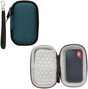 kwmobile Hard Case Compatible with SanDisk Portable SSD 250GB / 500GB / 1TB / 2TB - Case for Carrying Portable SSD Drive - Blue