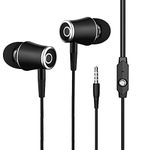 in-Ear Earbud Headphones,Earphone for Kindle Fire, Galaxy S8+, Note 8, Fire HD 8 HD 10, Paperwhite, Voyage, Oasis eReaders Earbuds Microphone Phone -Ergonomic Comfort-Fit (Black)