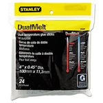 Stanley GS20DT Dual Temperature Glue Sticks, 4-Inch Long, Clear, 24 Pcs