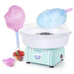 Nostalgia Retro Countertop Cotton Candy Maker, Vintage Candy Machine for Hard Candy & Flossing Sugar, Aqua