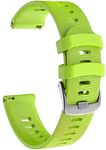 Zitel Bands Compatible with Garmin Forerunner 245/245 Music, Forerunner 645/645 Music, Forerunner 55/158, Vivoactive 3/4/4S, Venu Sq/Sq 2, Venu 2 Plus - 20mm Straps (Green)