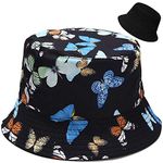 XYIYI Butterfly Bucket Hat Cooling Fishing Hats for Women, Reversible Double-Side-Wear