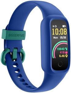 BIGGERFIVE Vigor 2 L Kids Fitness Tracker Watch for Boys Girls Ages 5-15, Activity Tracker, Sleep Monitor, IP68 Waterproof, Pedometer, Calorie Step Counter Watch, Blue