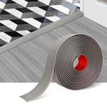 Floor Transition Strip Floor Cover Strips Self Adhesive Flooring Transitions Laminate Floor Strip 2" Wide Vinyl Floor Flat Divider Strip Elegant Wood Grain Design (5cm, 20Ft, Gray)