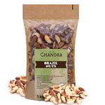 Chandra Whole Foods – Brazil Nuts 1KG - Low-GI Quality Raw Brazil Nuts in Shell for Healthy Snacking, Smoothies, Baking & Cooking - Gluten-Free & Keto, Rich in Protein, Vitamins, Fibre & Selenium