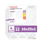 Honeywell 16x25x1 MERV 12 Pleated HVAC Furnace Air Filter (4-Pack)