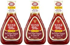 Ken's Steak House Lite Red Wine & Olive Oil Dressing (16 Fl Oz (Pack of 3))