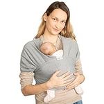 Baby Sling | Baby Wrap Carrier | Newborn to 35 lbs Infant with 3 Carrying Positions | 95% Polyester 5% Spandex - Dark Grey