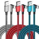 USB C Charger Cable 3Pack 3FT USB Type C Charger Cable Fast Charging Right Angle USB C Cable Nylon Braided for Samsung Galaxy S21 S20 S10 S9 S8 Note 10 9 8,Huawei P40 P30 P20,Xiaomi,Google Pixe