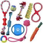 Dog Toys Aggressive Chewers - HMNXG Puppy Toys chew Toys Dog Toys for Small Dogs Rope for Medium to Large Dogs - 10 Pcs