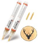 SUIUBUY Scorch Pen Marker, 2 PCS Wood Burning Pen Set with 2 PCS Wood Burning Pen Equipped with 2 PCS Replacement Nib for Burning Wood, Do-it-Yourself Kit Arts and Crafts