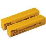 1-1/2" x 1-1/2" x 8" Inch Abrasive Cleaning Eraser Stick - 2 Packs for Cleaning Abrasive Sanding Belts & Sanding Discs Sandpaper Rough Tape, Skateboard and Shoes Natural Rubber Build