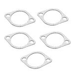 Exhaust Pipe Gasket, 5Pcs 3'' Ceramic Exhaust Gaskets Pipe Exhaust Flange Gasket Car Exhaust Seals Metal Manifold Gasket with Reinforced Ring 76mm