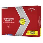 Callaway Golf Chrome Soft Golf Balls (Chrome Soft, Yellow,Triple Track)