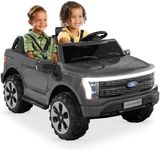 Best Choice Products Licensed Ford F-150 Lightning Truck Kids 24V 2-Seater Electric Ride On Car Toy w/ 132lb Weight Capacity, Parent Control - Gray