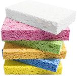 ARCLIBER Cellulose Sponges,Heavy Duty Scrub Kitchen Sponge,Clean Tough Messes Without Scratching Sponges Kitchen,Pop Up Eco Sponges DIY (6 Pack)