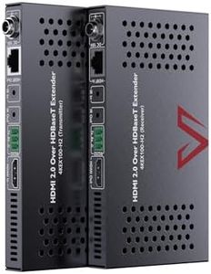 AV Access HDBaseT HDMI Extender Over Cat5e/6/6a/7 Ethernet up to 330ft/100m 4K@60Hz, Supports HDCP2.2, HDMI2.0, Bi-Directional IR and RS232 Pass-Through, Auto EDID, PoE, CEC, Dolby Vision(4KEX100-H2)