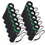 ABSINA 12x mini torch for kids - small torches battery powered with 60 lumens & 110m range - Kids torches for boys & girls continuously focusable - Torches for kids, kids torch, small torch, LED torch