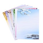 IMagicoo 40 Lined Writing Stationery Paper Vintage Retro Design Letter Set, 8 Different Style