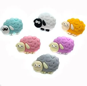 Decorative Push Pins, 25 Pcs Creative Handmade Thumb Tacks Resin Cute Sheep Sharp Pin DIY Drawing pin for Corkboard Bulletin Board Map Photo Memo Office Accessories