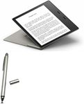 BoxWave Stylus Pen Compatible with Amazon Kindle Oasis (3rd Gen 2019) - DualTip Capacitive Stylus, Fiber Tip Disc Tip Capacitive Stylus Pen for Amazon Kindle Oasis (3rd Gen 2019) - Metallic Silver